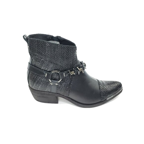 Summit White Mountain Women’s Boots Black Leather Harness Western Size 39 US 8.5 - Picture 8 of 8